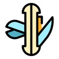 Multitool opener icon color outline vector