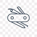 Multitool vector icon isolated on transparent background, linear