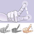 MultiTouch Hand Gestures For Smartphone, Tablet And Pad- Pinch Royalty Free Stock Photo