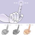 MultiTouch Hand Gestures For Smartphone, Tablet And Pad- Slide Royalty Free Stock Photo