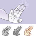 MultiTouch Hand Gestures For Smartphone, Tablet And Pad- Tap Royalty Free Stock Photo