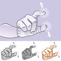 MultiTouch Hand Gestures For Smartphone, Tablet And Pad- UnPinch Royalty Free Stock Photo