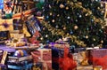 Christmas gifts round the base of a Christmas tree Royalty Free Stock Photo