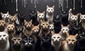 Multitude of Mesmerizing Moggies Royalty Free Stock Photo