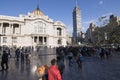 Multitudes in front of Palacio de Bellas Artes and Torre Latinamericana