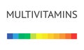 Multivitamin label inspiration, icon concept vitamins, isolated