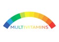 Multivitamin label inspiration, icon concept vitamins, isolated