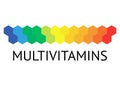 Multivitamin label inspiration, icon concept vitamins,