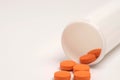 Multivitamin pills and pill bottle