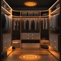 Multizone lighting with motion sensors and gradient levels displayed