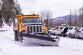 A snowplow truck cleaning a Historic Columbia River highway along I-5 corridor