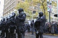 Multnomah County Sheriff in Riot Gear During Occupy Portland 2011 Protest Royalty Free Stock Photo