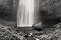 Multnomah Falls in Black and White Royalty Free Stock Photo