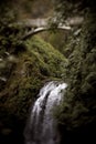 Multnomah Falls bridge Royalty Free Stock Photo