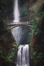 Multnomah Falls & Bridge Royalty Free Stock Photo