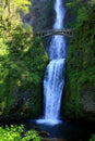 Columbia River Gorge, Multnomah Falls with Benson Footbridge, Portland, Oregon Royalty Free Stock Photo