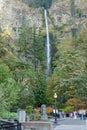 Multnomah Falls and visitors to the place Oregon state