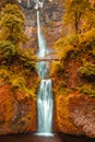 The Multnomah Falls, a waterfall along a historic river highway in Oregon