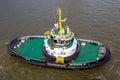 multratug 32 harbor towage tug in the Port of Rotterdam. The Netherlands - September 9, 2018 Royalty Free Stock Photo