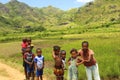 Mum with Children in Africa, Madagascar