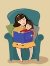 Mum and daughter read the book Royalty Free Stock Photo