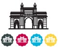 Mumbai - Bombay City - Gateway of India Icon Royalty Free Stock Photo