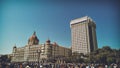 Mumbai gateway of India Taj hotel MCSMT Royalty Free Stock Photo