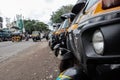 Mumbai,India,Agust-25-2019:Autorickshaw lined on the side of the streets.Autorishaw bussines has fallen due to many private taxi