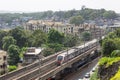 Mumbai,India,August-22-2019:Mumbai metro rail has reduced the road vehicular traffic in the city eventually reducing air pollution