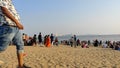 18.03.2023- Mumbai, India: Mumbai beach in the evening