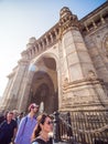 Mumbai, India - December 17, 2018: The legendary architecture of the Gateway of India in Mumbai. Royalty Free Stock Photo