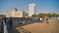 Mumbai, India - December 17, 2018: Taj Mahal hotel famous building of touristic part in Mumbai. Royalty Free Stock Photo