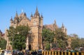 MUMBAI, INDIA - February 29 2020: Chhatrapati Shivaji Terminus railway station or CTS, UNESCO world heritage site landmark in