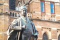 MUMBAI, INDIA - February 29 2020: Sir Pherosha Mehta statue in front of Brihanmumbai Municipal Corporation BMC building opposite