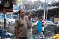 Workers washing clothes at Dhobi Ghat in Mumbai, India Royalty Free Stock Photo