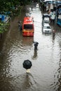 Mumbai monsoon - flooded street