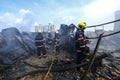 Fire at a plastic factory at Mandala slums