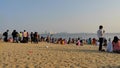 18.03.2023- Mumbai, India: Mumbai beach in the evening