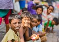 Mumbai, India - November 11, 2015: Happiness, Poor Kids