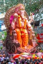 MUMBAI, INDIA - SEPTEMBER 22,2010 : Devotees bids adieu to Lord Ganesha as the ten-day-long Hindu festival ends in Mumbai.