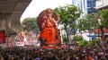 MUMBAI, INDIA - SEPTEMBER 22,2010 : Devotees bids adieu to Lord Ganesha as the ten-day-long Hindu festival ends in Mumbai.