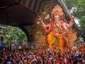 Thousands of devotees bid adieu to tallest Lord Ganesha with colors in Mumbai during Ganesh Visarjan which marks the end of the