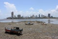 Mumbai, India skyline at low tide Royalty Free Stock Photo