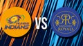 Mumbai Indians Vs Rajasthan Royals Cricket Match Fixture background, editorial