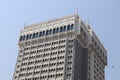 Oval shaped windows of a skyscrapper building. Royalty Free Stock Photo