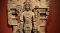 Stone carving of the revered hindu god- Narayana.