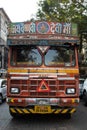 Mumbai, Marhashtra, India / 15 november, 2018: typical decorated and very coloured indian truck