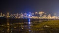 Mumbai night skyline view from Marine Drive in Mumbai, India.