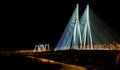 Mumbai sea link at night Royalty Free Stock Photo