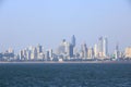 Mumbai skyline view from Marine Drive in Mumbai, India Royalty Free Stock Photo